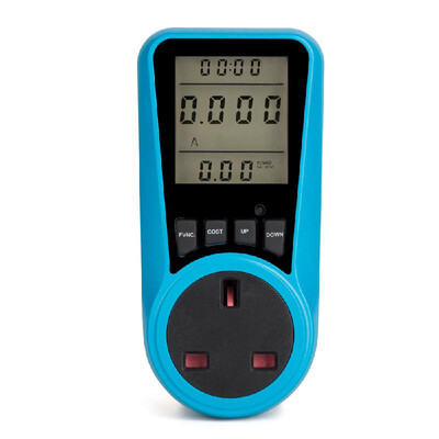

LCD Display Electricity Usage Power Meter Socket Energy Watt Volt Amps Wattage KWH Consumption Analyzer Monitor Outlet AC230V250V
