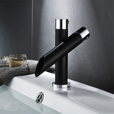 

Bathroom Waterfall Mixer Faucets Tree Fork Basin Sink Water Tap