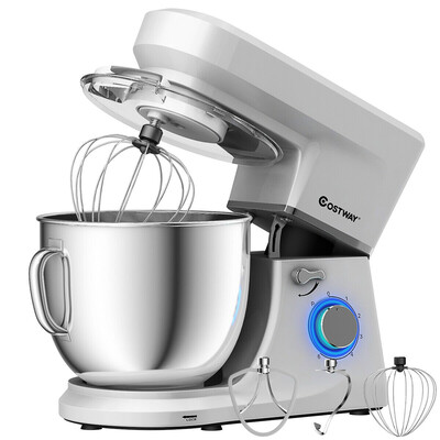 

75 Qt 6 Speed 660 W Tilt-Head Stand Mixer-Silver