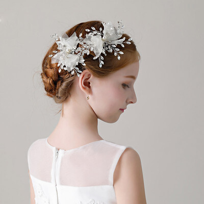 

Childrens headdress girl princess Korean girl hair accessories hairpin girl piano performance accessories flower girl card