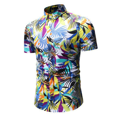 

SUNSIOM Hawaiian Shirt Mens Allover Ocean Scenic Camp Party Aloha Holiday Beach Vacation