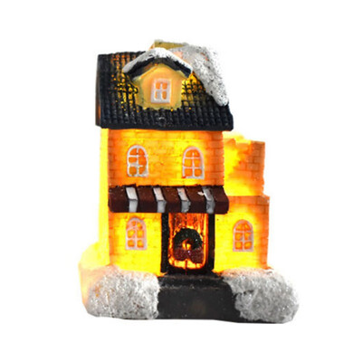 

Clorful LED Flashing Resin Christmas Scene Village Houses Town Battery Operate Christmas Ornamnet