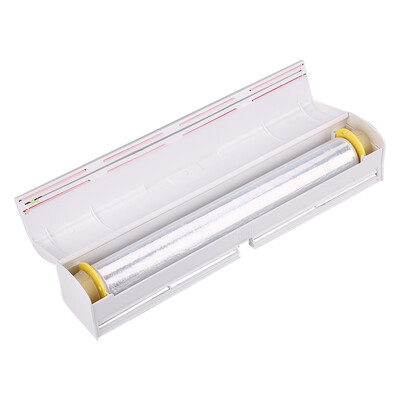 

Plastic Food Wrap Dispenser Wrap Cutter Foil&Cling Film Cutte Storage Kitchen Food Wrap Dispense Food Wrap Cutter