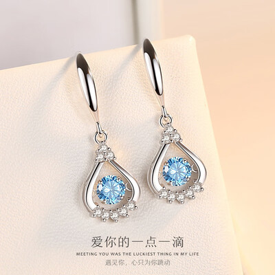 

Femininity simple&versatile long paragraph personality 925 sterling silver earrings
