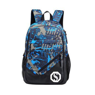

Tailored Fashion Mens Backpack Luminous Students External USB Backpacks
