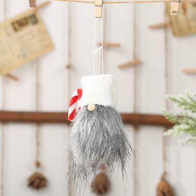 

Christmas Small Delicate Puppet Doll Hanging Home Tree Ornament WhiteRedGray