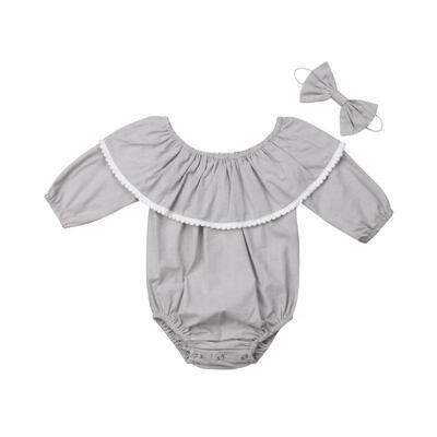 

Newborn Baby Girl Ruffle & Floral Romper JumpsuitHeadband Clothes Outfits 0-24M