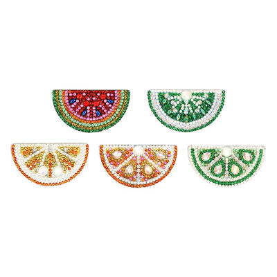 

5pcs DIY Fruit Full Drill Special Shaped Diamond Painting Keychains Pendant