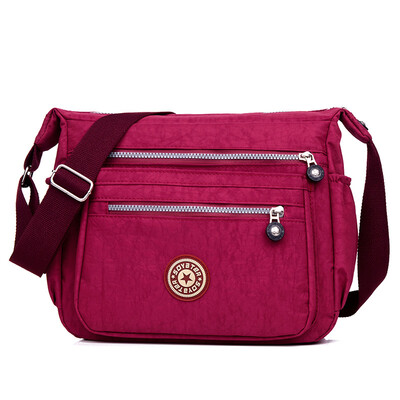 

Cloth bag female middle-aged&elderly mother bag waterproof nylon Oxford bag shoulder Messenger bag casual womens bag printed