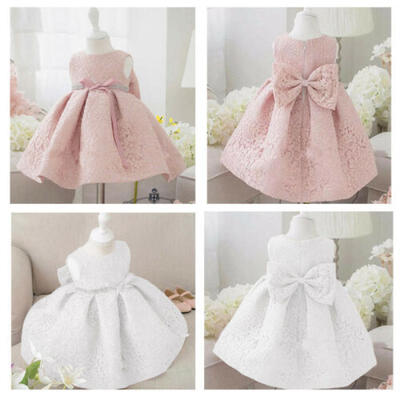 

Infant Baby Girl Party Tutu Dress Pageant Wedding Birthday Princess Christening