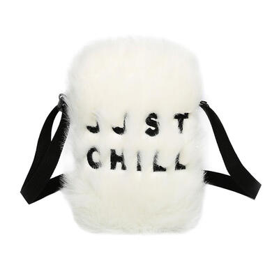 

Fashion Women Zipper Crossbody Bag Plush Letter Print Casual Shoulder Bags