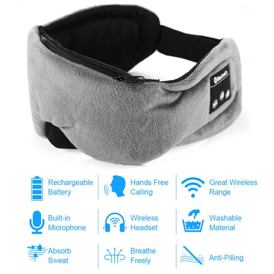 

Wireless Stereo Bluetooth Earphone Sleep Mask 50 Bluetooth Sleep Soft Earphones Support Handsfree Sleeping Eye Mask