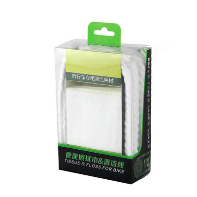

New Hot 12 Wipes12 Clean CordsSet Bike Cleaner Tissue ClothFloss Line Cleaning Kit For Bike Portable Bicycle Cleaning Tools