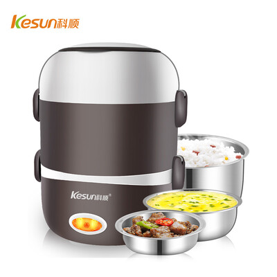 

Keshun Kesun MD-828 electric lunch box stainless steel liner three-layer electric steamed rice box office worker steamed rice heating lunch box