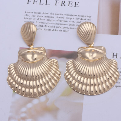 

EK649 Big Shell Drop Earrings For Women Creative Starfish Conch Cowrie Hanging Brincos Statement Earrings Boho Beach Jewelry
