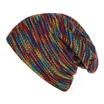 

Tailored Fashion Women Mens Warm Striped Knitted Outdoors Casual Hat Ruffle Wrap Cap