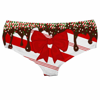 

Toponeto Ladies Hipsters Panties Christmas Themed Women Panties Christmas print Underwear