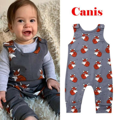 

UK Summer Newborn Baby Boy Girl Fox One-Pieces Romper Jumpsuit Outfits Clothes