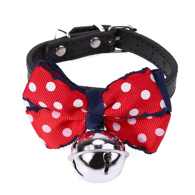 

Adjustable Lovely Bow Cats Dog Tie Bowtie Collar Pet Supplies Bell Necktie