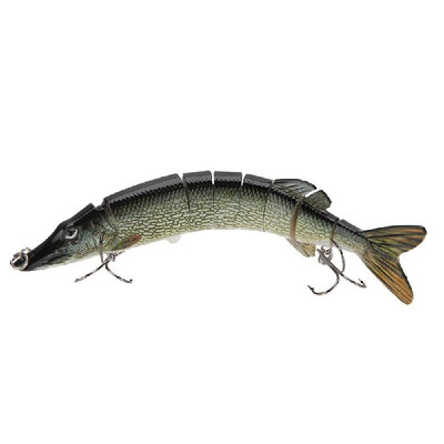 

Lixada 8" 20cm 66g Lifelike Multi-jointed 8-segement Pike Muskie Fishing Lure Swimbait Crankbait Hard Bait Fish Treble Hook Tack