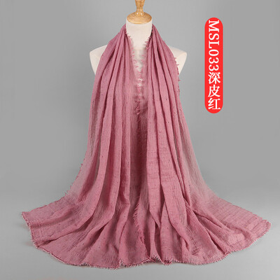 

Spring&summer new color cotton&linen scarf female literary Japanese&Korean creative shawl national wind fold scarf MSL033