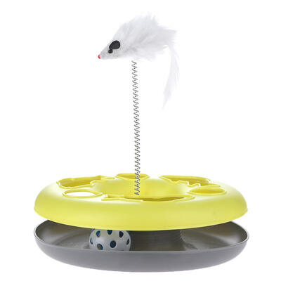 

Cat Toys Spring Mice Crazy Amusement Disk Play Activity Pet Funny Toys