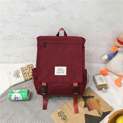 

Ins style schoolbag female Korean version of high school students simple Mori Department 100 junior high school students double sh
