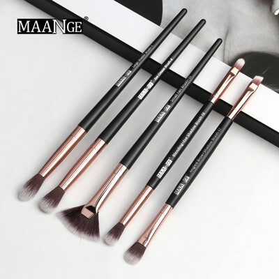 

Gobestart Maange Cosmetic Wooden Eyebrow Eyeshadow Foundation Brush Makeup Tool