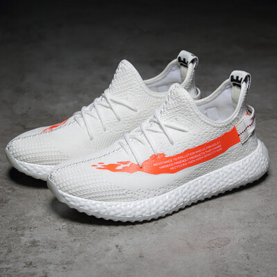 

Mens shoes summer breathable Korean version of the trend of the network panel shoes mens sports&leisure running wild increase white shoes