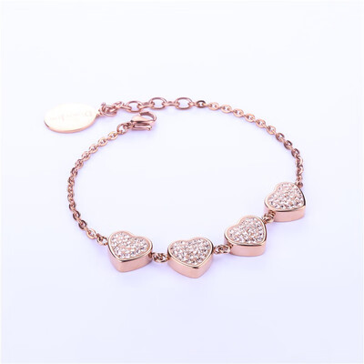 

Design Jean DIJUE Heart Stainless Steel Bracelet Female Rose Gold 13925