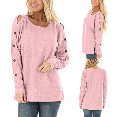 

Starmoon Women Casual Button T-Shirt Long Sleevel Tops Blouse Shirts Sweatshirt GYL