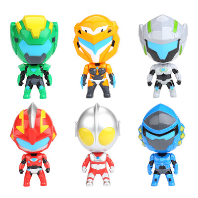 

Yimi Childrens Toy Boy Genuine Altman Rising Q Edition Doll Mech Transformer Doll Capsule Transformer 6 Pack