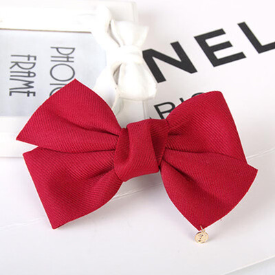 

Solid Cloth Bows Women Big Hair Clips Hairpins Girl Wedding Hair Jewelry Hair Accessories