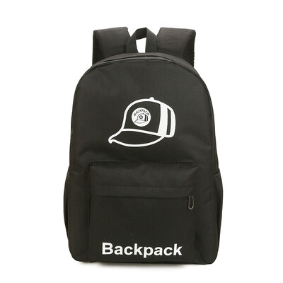 

One Piece Cartoon Backpack Black Fluorescent Backpack Fashion Casual Travel Bag