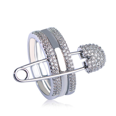 

Blucome pin ring female copper ring jewelry 7255