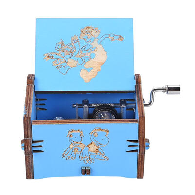

Retro Wooden Hand Cranked Music Box Home Crafts Ornaments Children Gifts