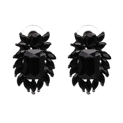 

2017 New In Unique Cute Insect Stud Earrings for women Statement Black Crystal Brincos JURAN Maxi Jewelry Wholesale Price