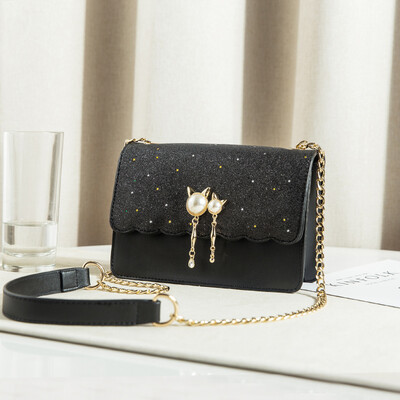 

Summer girls 2019 fashion chain bag Joker small square bag senior sense of foreign style womens shoulder slung