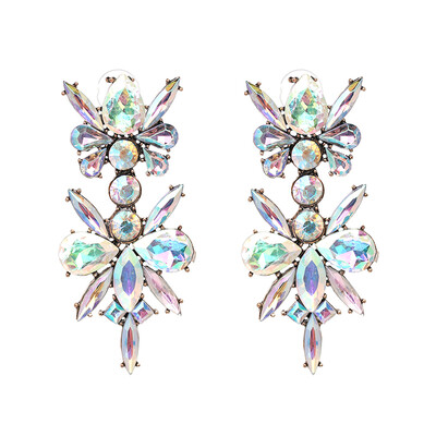 

Exaggerated Fashion Trendy Jewelry Big Crystal Dangle Drop Earrings Colorful Geometric Earrings For Women Wholesale 36g J50162