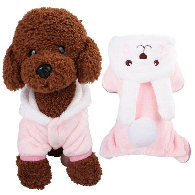 

Dog Clothes Hoodie Cute Rabbit Pattern Cat Puppy Clothing Jacket for Small Medium Dogs Soft Fleece Winter Pet Coat Costume