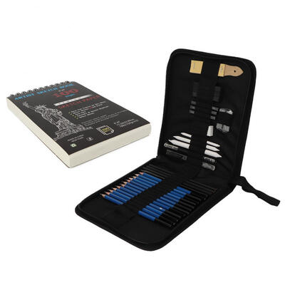 

Greensen 34 Pcs Sketch Pencil Pad Set for Professional&Amateur with Nylon Bag