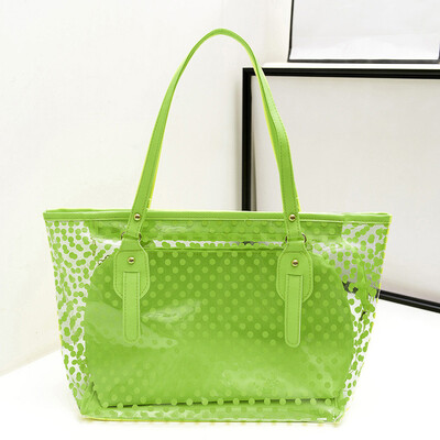 

Tailored Fashion Lady Plastic Wave Point Transparent Beach Shoulder Bag Handbag Clutch