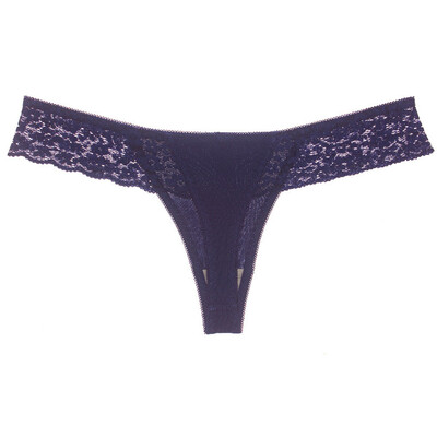 

Toponeto Women Underpant Sexy Lace Hollow Sports Fitness Low Waist Seamless Ladies Thong