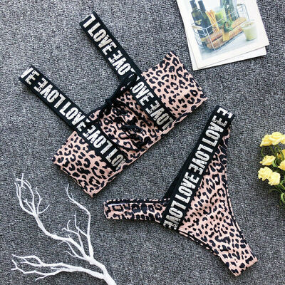 

Women Sexy Bikini Set Hollow Solid Color Swimsuit Swimwear Bathing Suit Beach