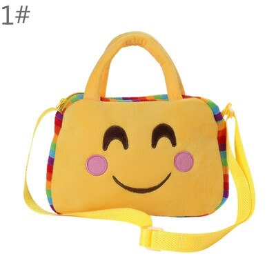 

Fashion Emoji Face Expression Plush Toy Children Kid Shoulder School Bag