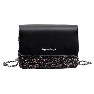 

Sequins Women Small Shoulder Handbags Leather Chain Flap Messenger Bags