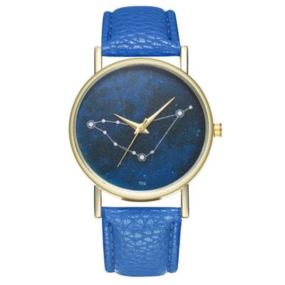 

Temperament Fashionable Simple Ladies WristWatch Souvenir Fashion Casual PU Leather Strap Womens Watch Beautiful hand clock D