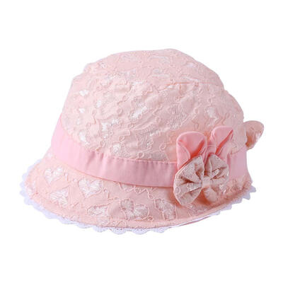 

Summer Princess Palace Hat Lace Breathable Soft Brim Cute Bowknot Baby Caps