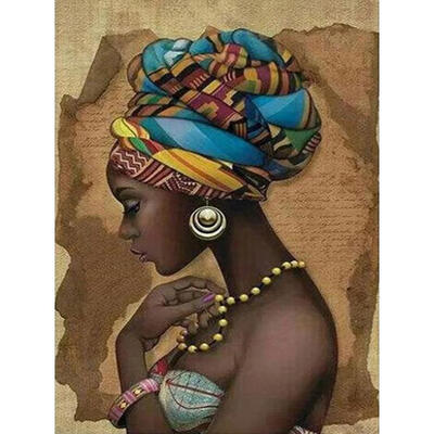 

5D DIY Full Drill Diamond Painting Indian Woman Cross Stitch Embroidery Kit