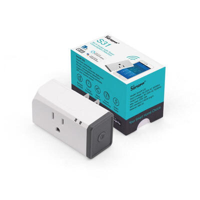 

SONOFF S31 WiFi Mini Plug APP Remote Control Timing Smart Socket Home EUUS Plug 90264V AC5060HZVUS Plug